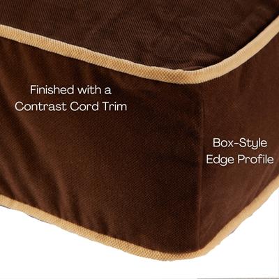 Show full view: Happy Hounds Bailey Rectangle Pillow Dog Bed with Removable Cover, Cocoa, Large slide 3 of 7