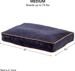 Happy Hounds Bailey Rectangle Pillow Dog Bed with Removable Cover, Denim, Medium slide 2 of 7