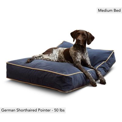 Show full view: Happy Hounds Bailey Rectangle Pillow Dog Bed with Removable Cover, Denim, Medium slide 2 of 8
