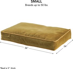 Happy Hounds Bailey Rectangle Pillow Dog Bed with Removable Cover, Moss, Small slide 2 of 6