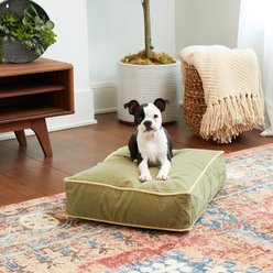 Happy Hounds Bailey Rectangle Pillow Dog Bed with Removable Cover, Moss, X-Small
