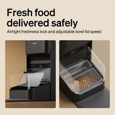 Show full view: Petlibro One RFID Automatic WiFi App Controlled Cat Feeder with Collar Tag, 3-L, Black slide 7 of 10