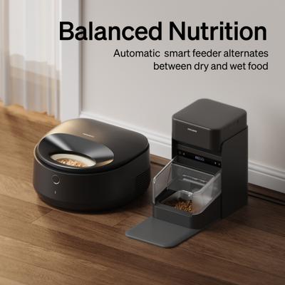 Show full view: Petlibro One RFID Automatic WiFi App Controlled Cat Feeder with Collar Tag, 3-L, Black slide 9 of 10