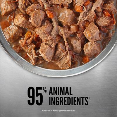 Show full view: ORIJEN Real Meat Shreds Tundra Stew Wet Dog Food, 12.8-oz can, case of 12 slide 8 of 13