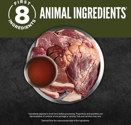 Show full view: ORIJEN Real Meat Shreds Tundra Stew Wet Dog Food, 12.8-oz can, case of 12 slide 6 of 11