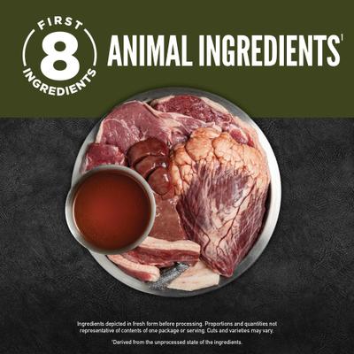 Show full view: ORIJEN Real Meat Shreds Tundra Stew Wet Dog Food, 12.8-oz can, case of 12 slide 7 of 13