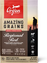 ORIJEN Amazing Grains Regional Red High-Protein Dry Dog Food, 22.5-lb bag