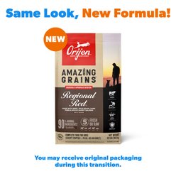 ORIJEN Amazing Grains Regional Red High-Protein Dry Dog Food, 22.5-lb bag slide 2 of 9