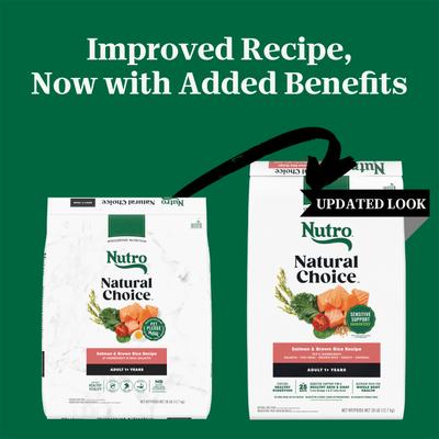 Show full view: Nutro Natural Choice Adult High Protein Salmon & Brown Rice Recipe Dry Dog Food, 28-lb bag slide 3 of 10