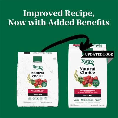 Show full view: Nutro Natural Choice Adult Beef & Brown Rice Recipe Dry Dog Food, 28-lb bag slide 3 of 11