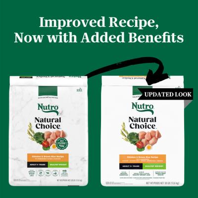 Show full view: Nutro Natural Choice Healthy Weight Adult Chicken & Brown Rice Recipe Dry Dog Food, 30-lb bag slide 3 of 11