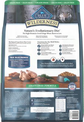 Show full view: Blue Buffalo Wilderness Chicken Recipe Adult High-Protein Grain-Free Dry Dog Food, 13-lb bag slide 3 of 11