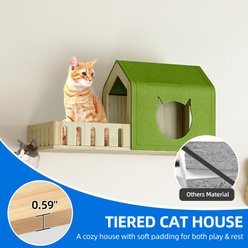 Yitahome 7 Piece Set Wall Mounted Climbing Shelves 10.4-in Fleece Cat Tree & Condo, Beige slide 2 of 9