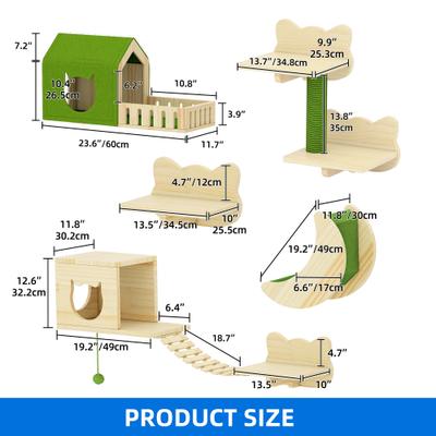 Show full view: Yitahome 14 Piece Set Wall Mounted Climbing Shelves 10.4-in Fleece Cat Tree & Condo, Beige slide 2 of 9