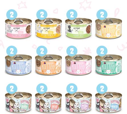 Show full view: Weruva Kitchen for Kittens Variety Pack Grain-Free Wet Cat Food, 3-oz can, case of 24 slide 5 of 13