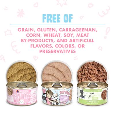 Show full view: Weruva Kitchen for Kittens Variety Pack Grain-Free Wet Cat Food, 3-oz can, case of 24 slide 9 of 13