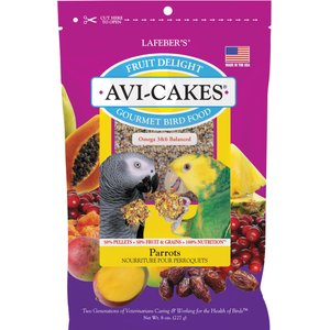 Lafeber Fruit Delight Avi-Cakes Parrot & Macaw Bird Food, 8-oz bag