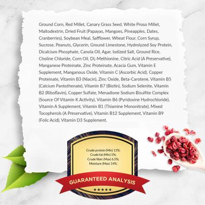 Show full view: Lafeber Fruit Delight Avi-Cakes Parrot & Macaw Bird Food, 8-oz bag slide 7 of 9