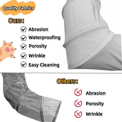 Show full view: Kylinsure 4 Ways Shuttled Peekaboo Cave Donut Cat Tunnel Bed with Cool Mat, X-Large, Grey slide 4 of 9