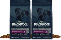 Blackwood Sensitive Skin & Stomach Adult Salmon Meal & Brown Rice with Ancient Grains Dry Dog Food, 48-lb bundle