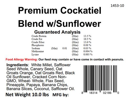 Show full view: Bar ALE Premium Cockatiel Blend with Sunflower Bird Feed, 10-lb bag slide 4 of 4