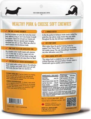 Show full view: The Granville Island Pet Treatery It's like a Healthy Bacon Cheeseburger Pork & Cheese Soft Chew Dog & Cat Treats, 6.17-oz bag slide 3 of 10