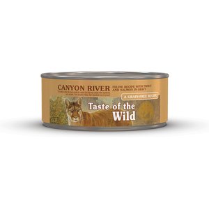 Taste of the Wild Canyon River Feline Recipe with Trout & Salmon in Gravy Canned Cat Food, 3-oz, case of 24