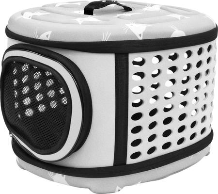 Show full view: Niubya Airline Approved Soft Sided Collapsible Carrier Travel Bag for Small Dogs & Cats, Grey slide 9 of 10