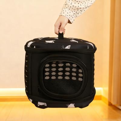 Show full view: Niubya Airline Approved Soft Sided Collapsible Carrier Travel Bag for Small Dogs & Cats, Black slide 6 of 10