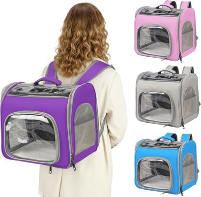 Show full view: Niubya Breathable Carrier Backpack for Small Dogs, Puppies & Kitties, Purple slide 7 of 11