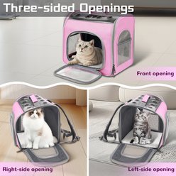Niubya Breathable Carrier Backpack for Small Dogs, Puppies & Kitties, Pink slide 2 of 9
