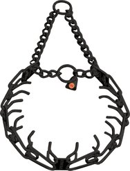 Herm Sprenger ULTRA-PLUS Dog Black Stainless Training Collar with Center Plate, Assembly Chain & 2 Rings, Medium