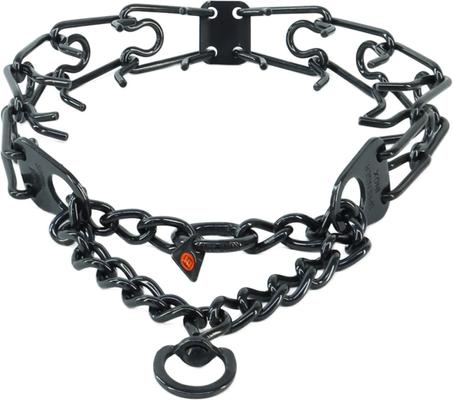 Show full view: Herm Sprenger ULTRA-PLUS Dog Prong Training Collar, Black Stainless, Short Link slide 3 of 5