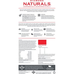 Diamond Naturals Lamb Meal & Rice Formula Adult Dry Dog Food, 40-lb bag