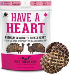 The Granville Island Pet Treatery Turkey Heart Grain-Free Dehydrated Dog & Cat Treats, 2.82-oz bag