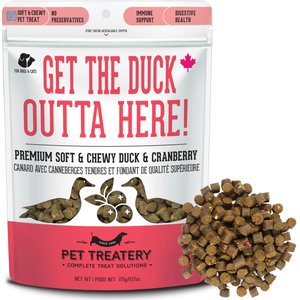 The Granville Island Pet Treatery Get the Duck Outta Here Soft Chew Treats, 6.17-oz bag