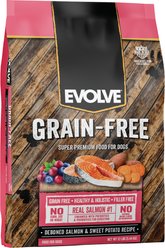 Evolve Deboned Grain-Free Salmon & Sweet Potato Recipe Dry Dog Food, 12-lb bag