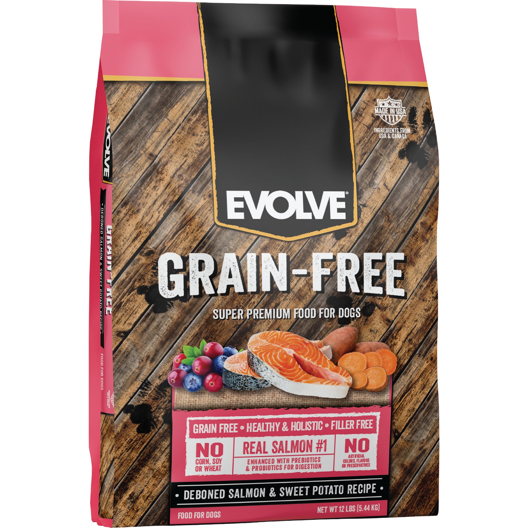 Evolve Salmon & Sweet Potato Recipe Dry Dog Food, 12-lb bag