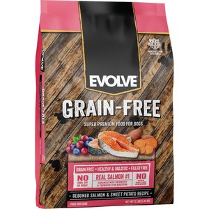 Evolve Deboned Grain-Free Salmon & Sweet Potato Recipe Dry Dog Food, 12-lb bag