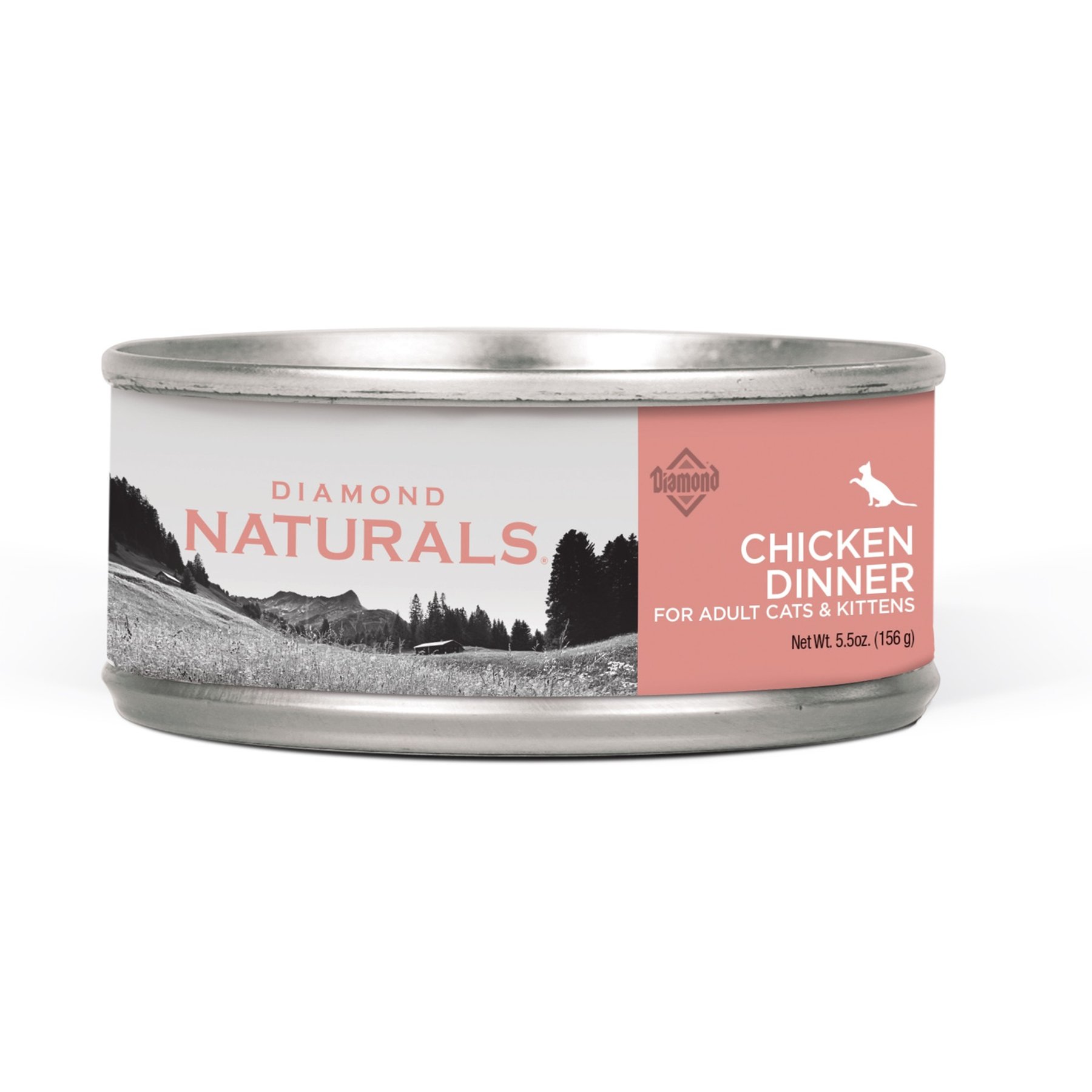 Diamond Naturals Chicken Dinner Adult & Kitten Canned Cat Food, 5.5-oz can, bundle of 48