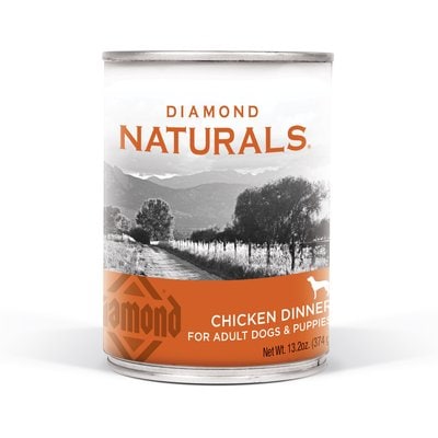 Diamond Diamond Naturals Chicken Dinner Adult & Puppy Canned Dog Food, 13.2-oz can, bundle of 24