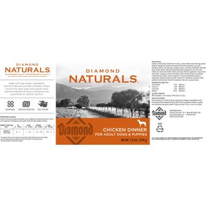 Diamond Naturals Chicken Dinner Adult & Puppy Canned Dog Food, 13.2-oz, case of 12