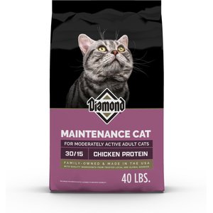 Diamond Maintenance 30/15 for Moderately Active Adult Cats Dry Food, 40-lb bag