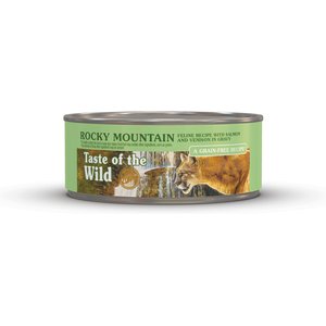 Taste of the Wild Rocky Mountain Feline Recipe with Salmon & Venison in Gravy Canned Cat Food, 3-oz can, case of 24