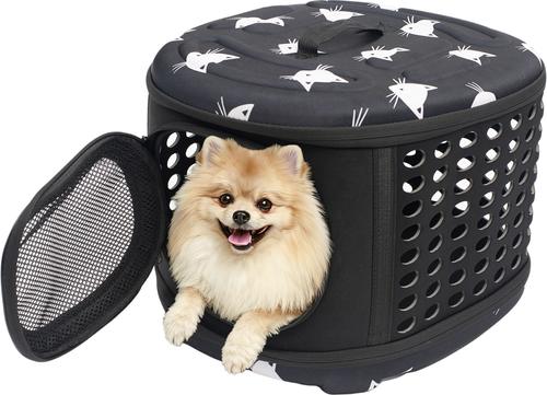 Show full view: Niubya Airline Approved Soft Sided Collapsible Carrier Travel Bag for Small Dogs & Cats, Black slide 8 of 10