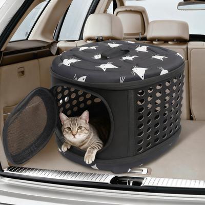 Show full view: Niubya Airline Approved Soft Sided Collapsible Carrier Travel Bag for Small Dogs & Cats, Black slide 4 of 10