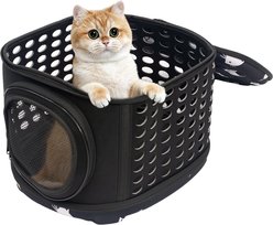 Niubya Airline Approved Soft Sided Collapsible Carrier Travel Bag for Small Dogs & Cats, Black
