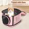 Show in main carousel: Niubya Airline Approved Soft Sided Collapsible Carrier Travel Bag for Small Dogs & Cats, Pink slide 5 of 10