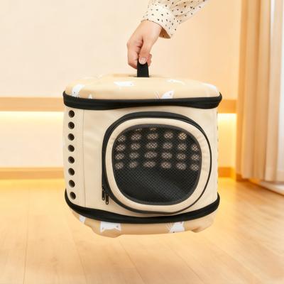 Show full view: Niubya Airline Approved Soft Sided Collapsible Carrier Travel Bag for Small Dogs & Cats, Beige slide 8 of 10