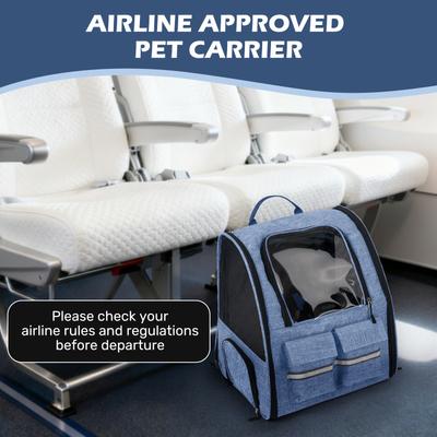 Show full view: Heeyoo Rolling Carrier Backpack with Wheels for Small Dogs & Cats, Purple slide 7 of 10